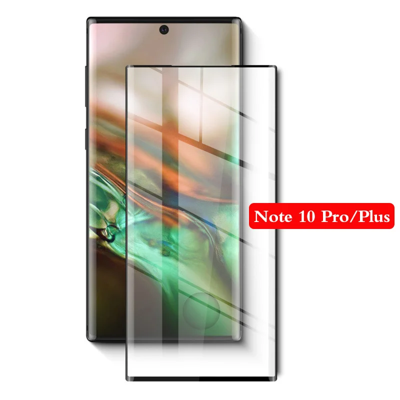 

original tempered glass for samsung note10 pro plus Screen Protector Safety Protective Cover Film On galaxy note 10pro 10plus 3d