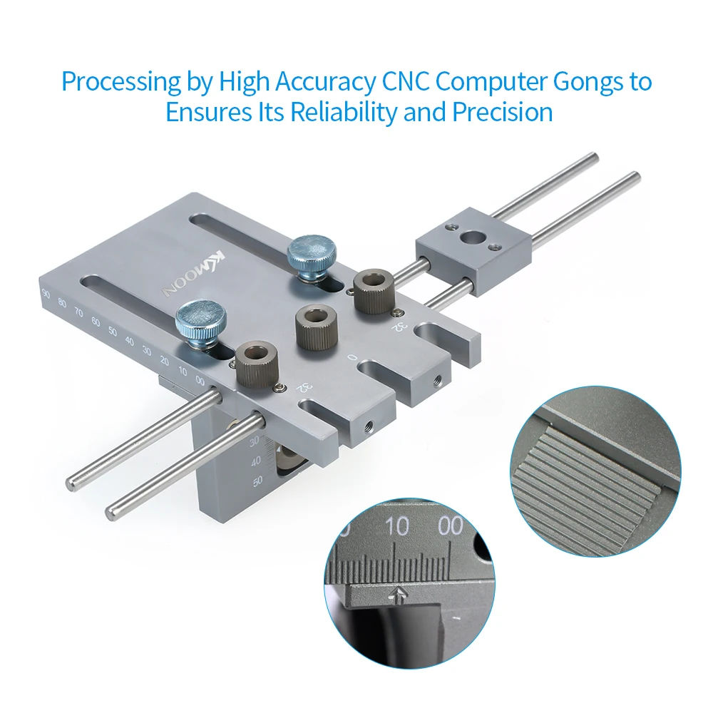 

KKmoon 3-in-1 Punch Positioner Punching Locator Hole Drill Jig Dowelling for Furniture Fast Connecting Woodworking Tools