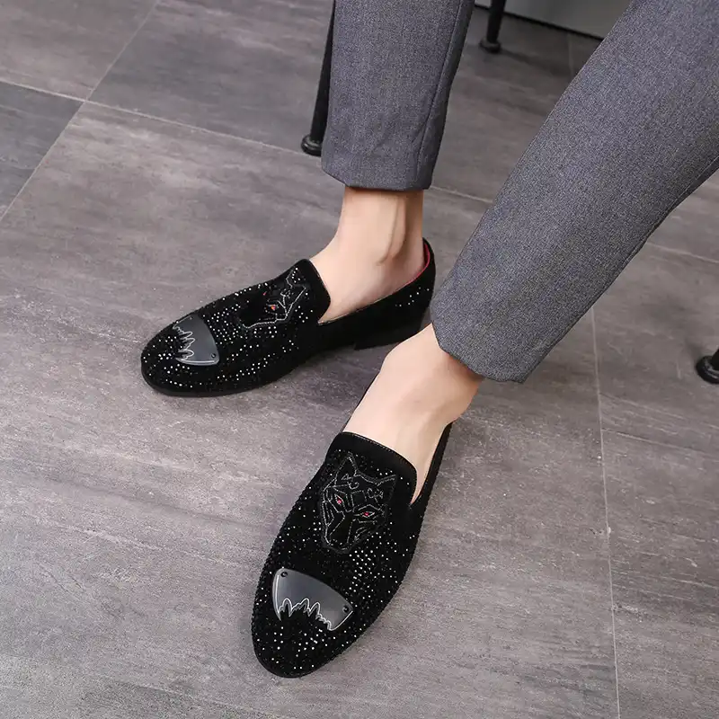 black glitter dress shoes