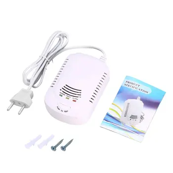 

Combustible Gas Detector Sensor Alarm LPG Natural Analyzer Leak Determine Tester Sound-light Alarm Security System EU Plug