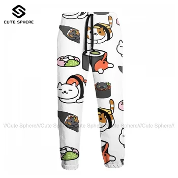 남성용 고양이 운동복 바지, 저렴한 빈티지 조거, 골프 폴리에스테르 캐주얼 바지