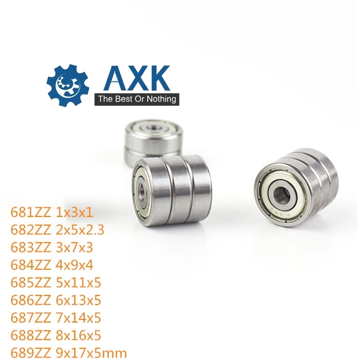 681ZZ подшипник 682ZZ 683ZZ 684ZZ 685ZZ искусственные (10 шт.) Миниатюрные шарикоподшипники 686ZZ