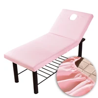 Pure Color Massage Table Bed Fitted Sheet Elastic Full Cover Rubber Band Massage SPA Treatment Bed Cover with Hole Sabanas 1
