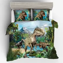 3D постельное белье с изображением динозавров для детей возрастом от 2/3 шт. один двойной queen King пододеяльник постельное белье Комплект постельного белья(нет лист без начинки
