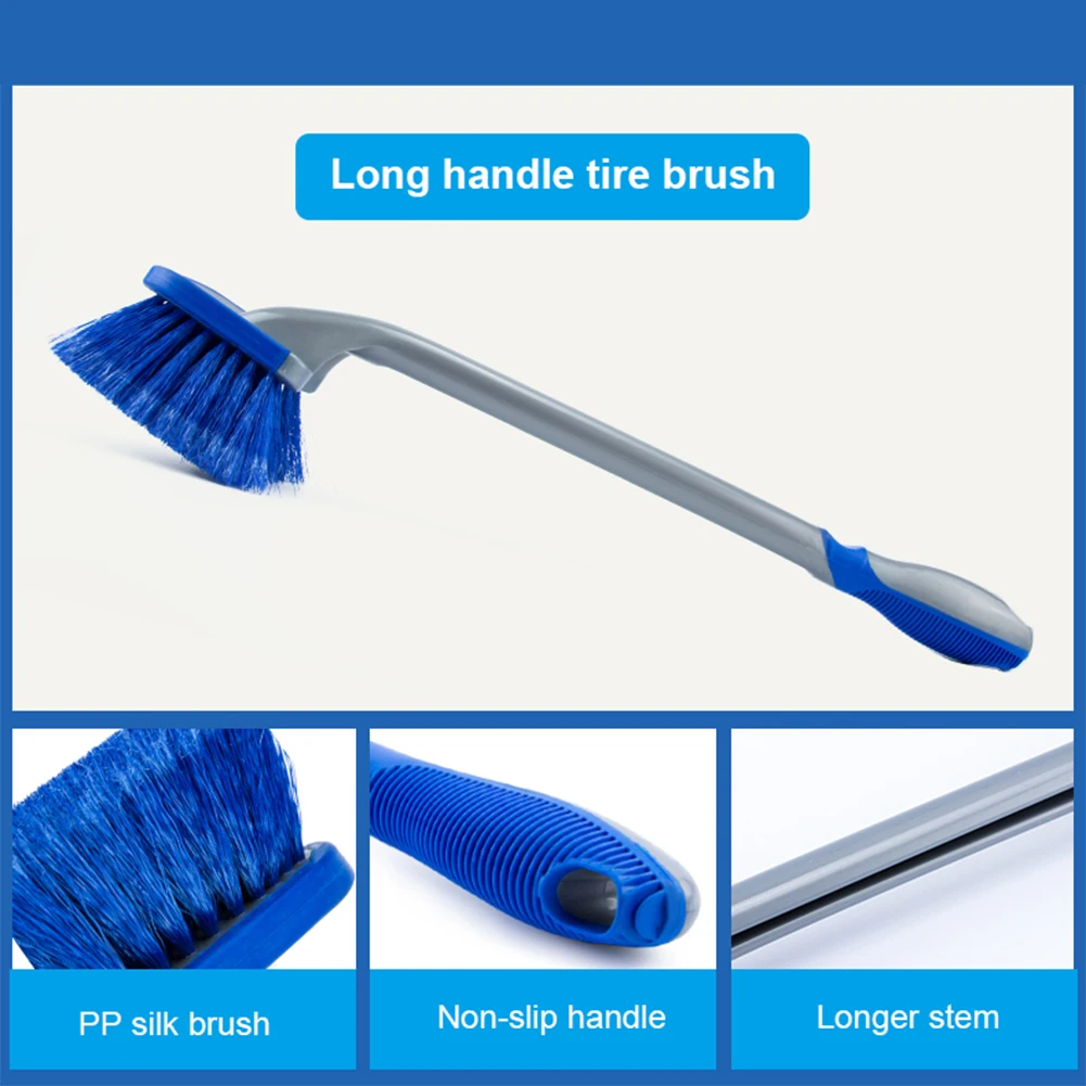 Car Wheel Brush Kit, Wheel Cleaning Brush Rim Cleaner Brush, Tire Brush fits Cars Motorcycle Bike Wheel Rims Cleaning(3 Pack