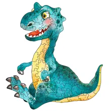 

Unique Shaped Puzzles Kawaii Dinosaur Wooden Jigsaw 100 200 300 Pieces Wood Toy Game for Kids Boy Girl Christmas Birthday Gift
