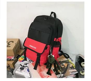 

Fashion backpack for boys girls simple large capacity fashion backpack fashion street photo middle school students schoolbag