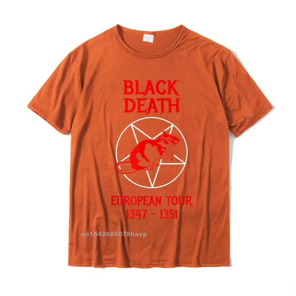 Design Men Company Custom Tees Round Collar Father Day 100% Cotton Top T-shirts Birthday Short Sleeve Tops & Tees Black Death European Tour product - Funny History T-Shirt__2110. orange