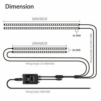

Neon Light LED Strip Kit Remote Water Resistant Flexible Waterproof Strip