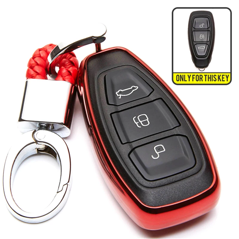 ТПУ чехол для автомобильного ключа брелок Ford Focus MK2 MK3 Mondeo MK4 MK5 3 4 5 Fiesta MK6 MK7 Ecosport Transit