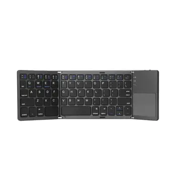 

Wireless Bluetooth Keyboard Foldable Touchpad Dual Mode USB Rechargable Portable for Windows/IOS/Android/Phone/Tablet/PC