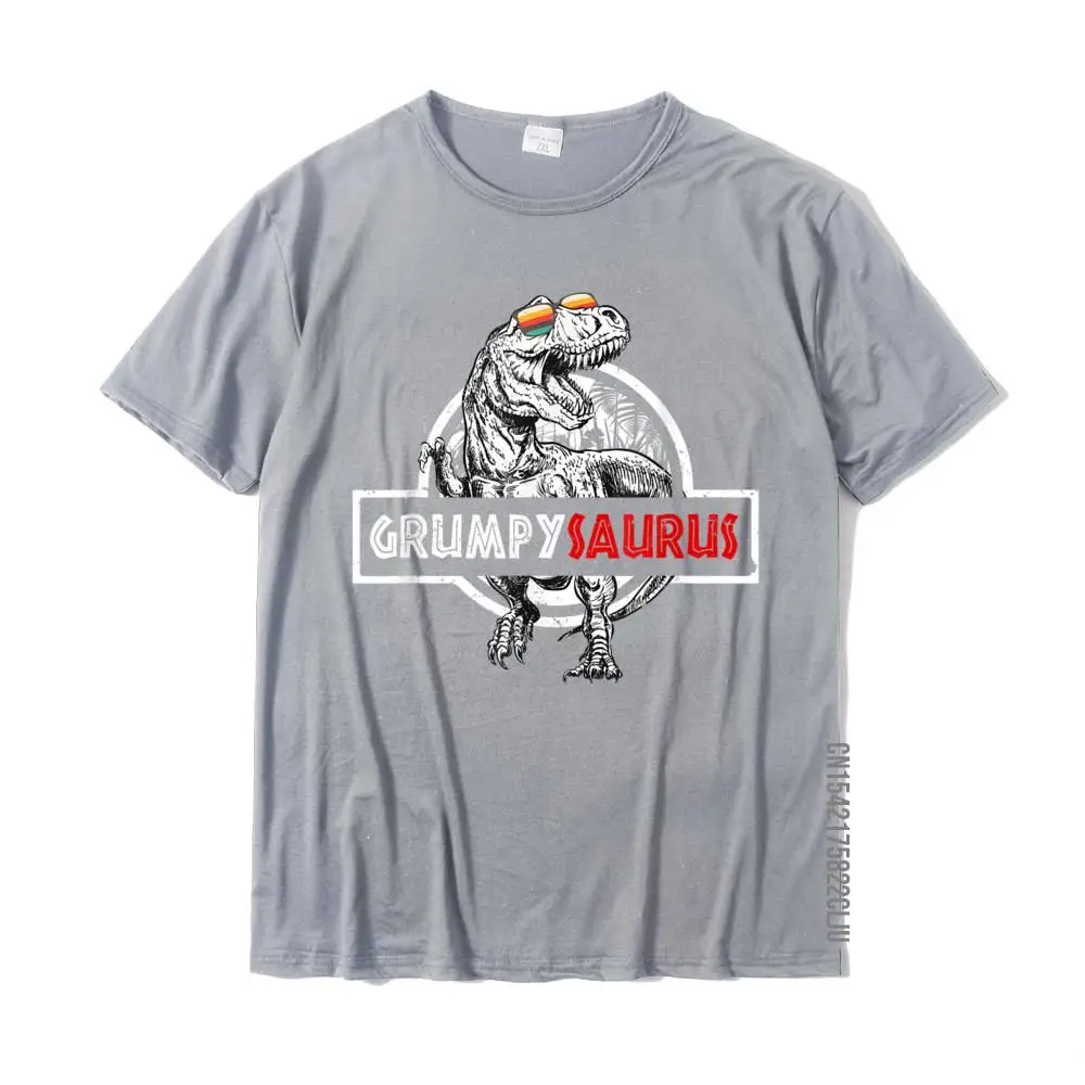 Normal Party Family Short Sleeve NEW YEAR DAY Tops T Shirt Cute Crewneck Cotton Fabric T-shirts Man T-shirts Drop Shipping Grumpysaurus T Shirt Fathers Day Gifts T Rex Daddy Saurus T-Shirt__34553 grey