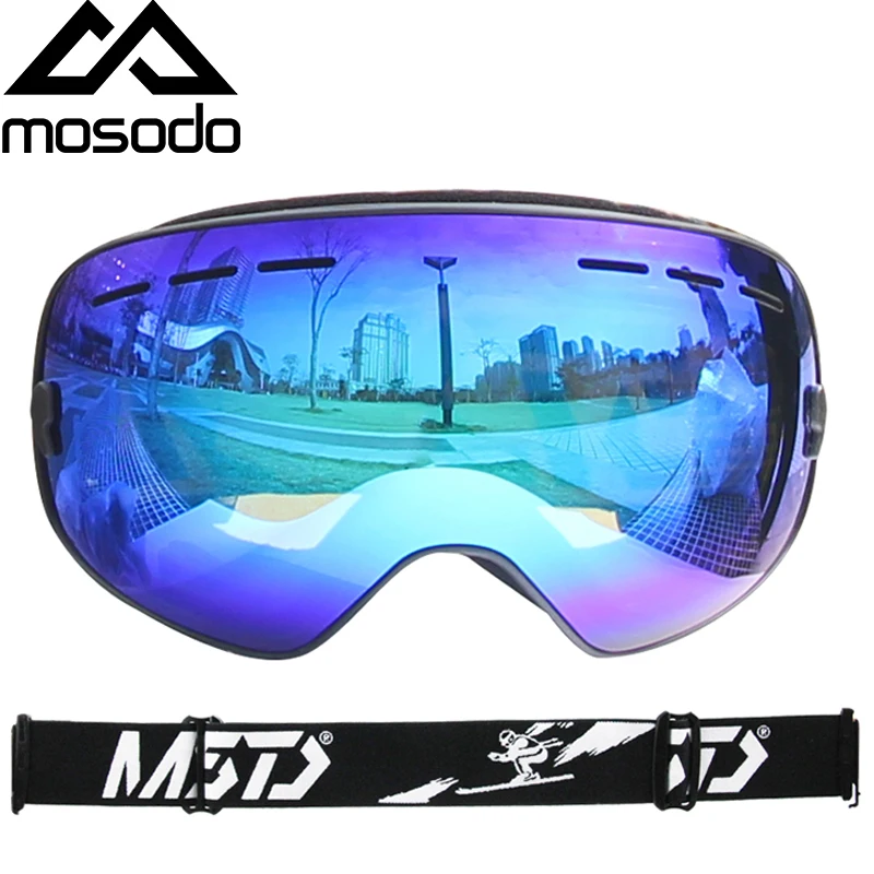 

Mosodo Men Women Ski Goggles Snowmobile Snowboard Skiing Anti-fog Polarized Eyewear Snow Large Spherical Ski Glasses