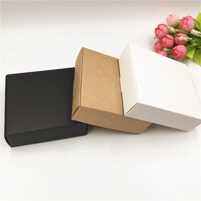 100 шт маленькая крафт бумажная коробка коричневый картон мыло ручной работы в