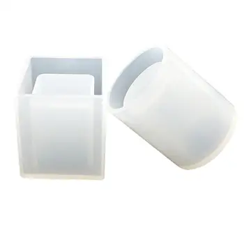 

Square Round Pen Holder Mould Nordic Style Geometric Epoxy Dry Flower Resin Decoration Craft Ornament Set Table Silicone Mirror