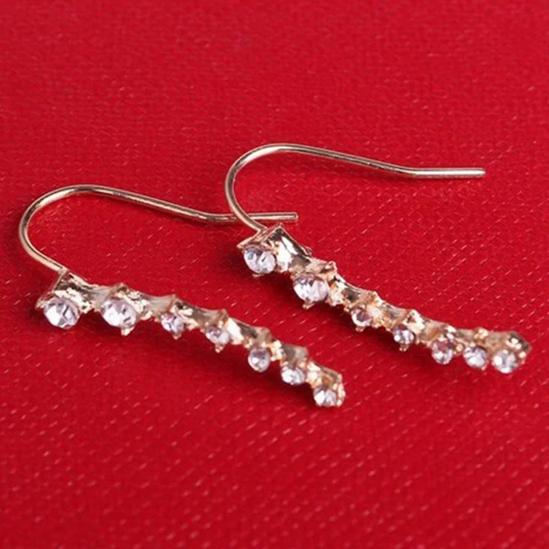 7 кристаллов, серьги-кольца, женские серьги для подарка, модные гипоаллергенные вечерние серьги с кристаллами