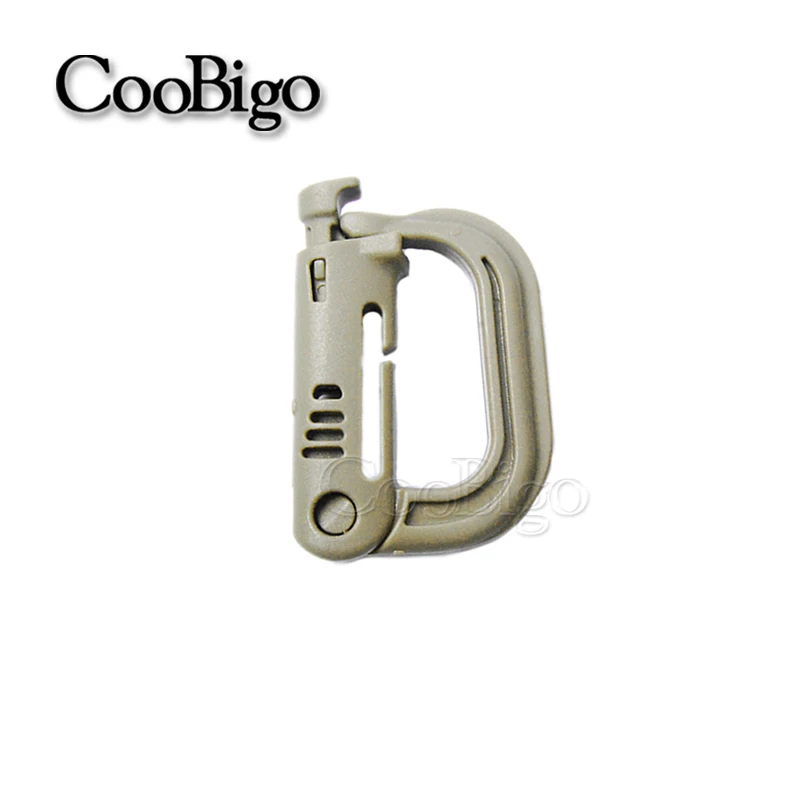 5 шт. GRIMLOC армейский карабин d-образное кольцо оснастка кольцо для ключей EDC Molle тактический рюкзак Кемпинг дорожные наборы# FLC163-B - Цвет: LightKhaki
