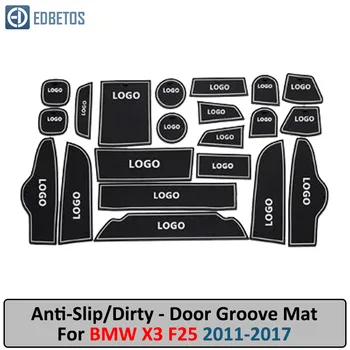 

Anti-Slip Mat For BMW X3 F25 2011 2012 2013 2014 2015 2016 2017 Gate Slot Coaster Anti-Dirty Door Groove Mat