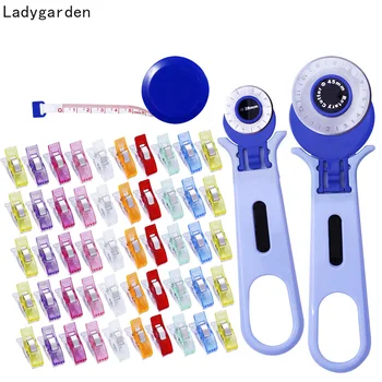 

1Set 45mm 28mm Circular Rotary Cutter Blade Patchwork Fabric Sewing Tools Fabric Cutting Leather Craft Tool 50PCS Sewing Clips