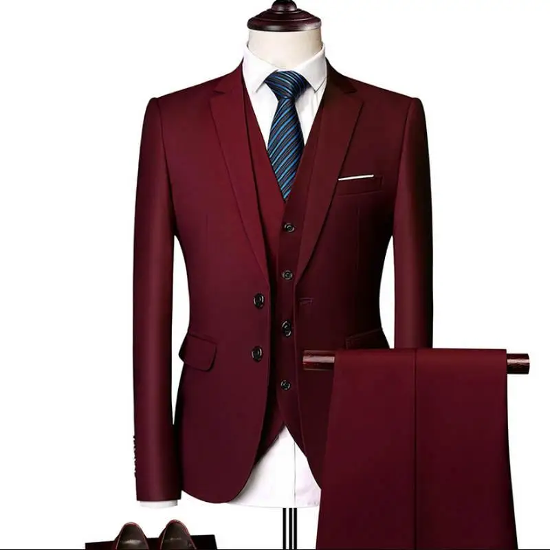 trajes de marca famosa para hombre boda novio talla grande 6XL 3 piezas(chaqueta+ chaleco+ pantaln) traje de