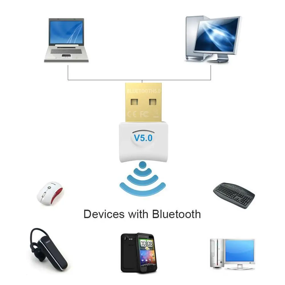 2 в 1 Bluetooth 5,0 адаптер передатчик приемник беспроводной ключ USB двойной чип для ПК ноутбук Музыка Аудио наушники Динамик