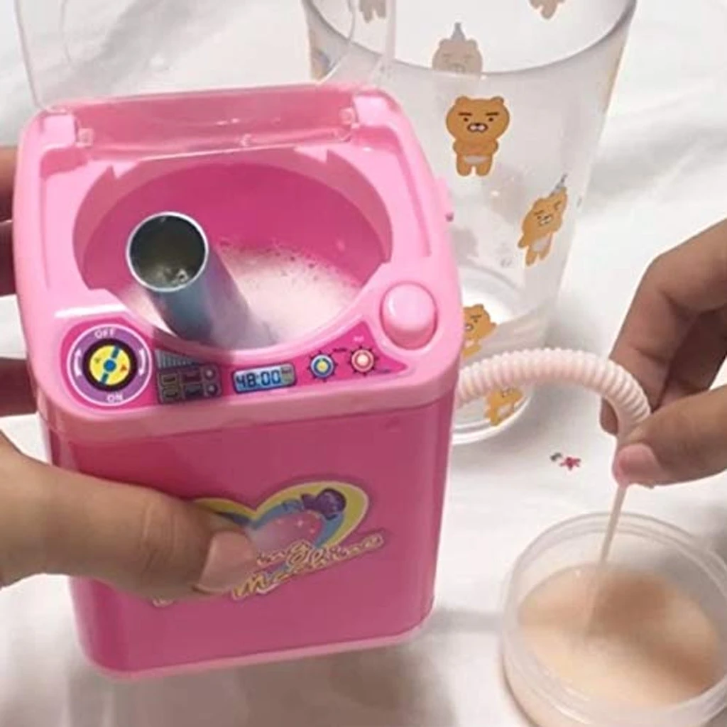dispositivo limpiador de pinceles de maquillaje automatico maquina lavadora para limpieza de mini juguete limpiador de pinceles de maquillaje