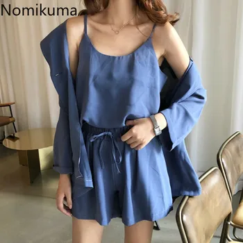 

Nomikuma Casual Blazer Outfits Women Korean Jackets Basic Camisole High Waist Suit Shorts 2020 New Fashion Sets Female 3a902