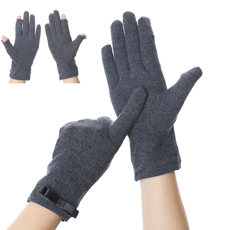 

Autumn Winter Warm Gloves Women Elastic Fingerless Mittens 2019 New Half Finger Stretch Soft Warm Solid Touch Screen Gloves