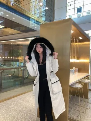 Парка Femme Hiver, модная, для отдыха, с капюшоном, теплая, утолщенная, зимняя, Женская куртка, длинного размера плюс, ватное пальто f2368