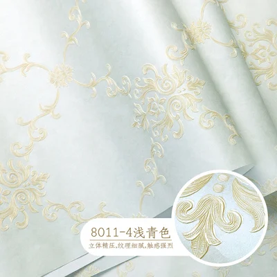 

3DGood quality relief non-woven European style wallpaper luxury living room room simple European bedroom background wall home