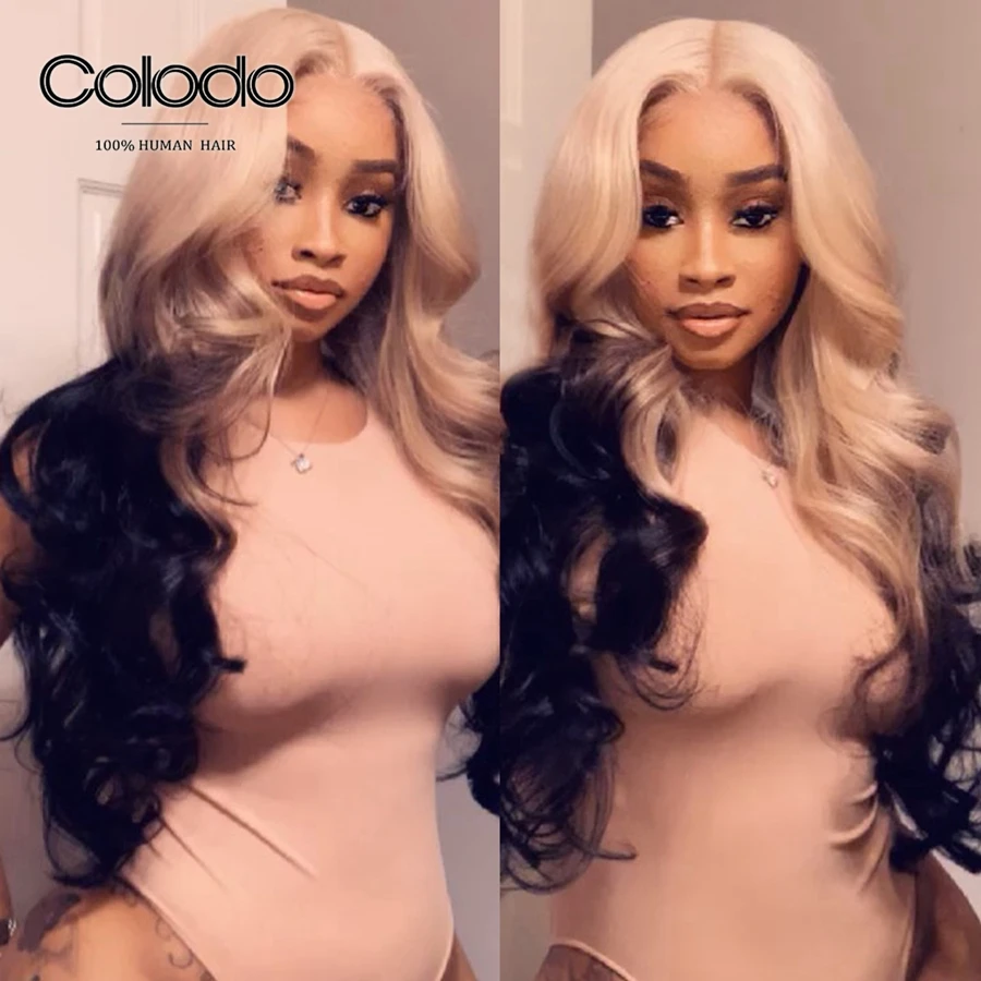 blonde black wig_副本