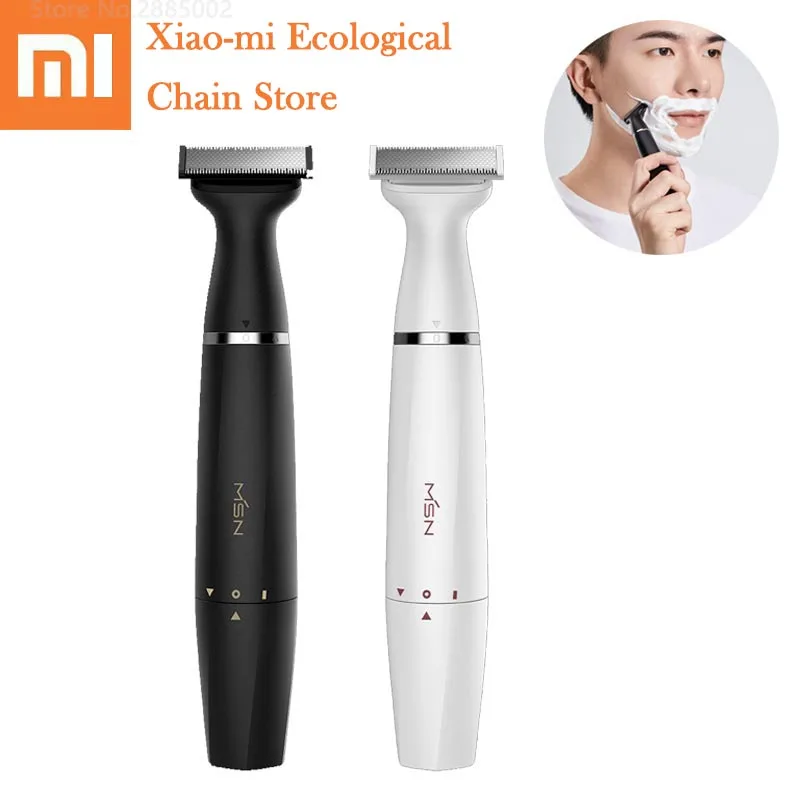 Kaufen Neueste Xiaomi MSN Elektrische Rasierer Bart Rasierer Elektrische Cutter Körper Trimmer Waschbar Cordless Für Männer Gesicht Rasieren Bart Maschine