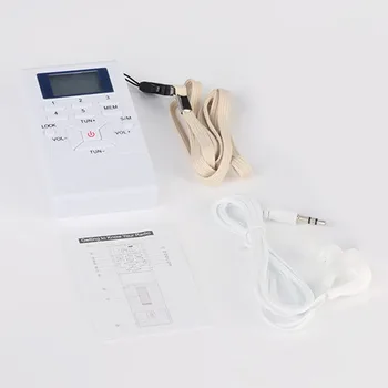 

Mini Portable Radio Digital Display LED FM Dual Channel Turnning Stereo with Portable Earphone Radio for Walk HJ55