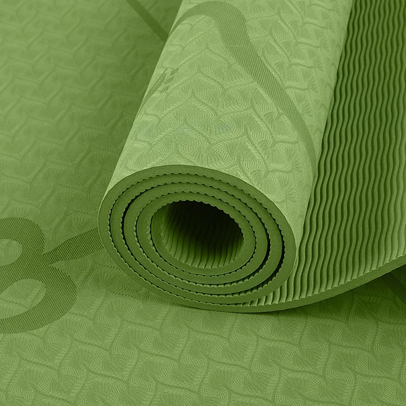 

TPE Yoga Mat with Position Line Non Slip Exercise Mat High Density For Beginner Fitness Gymnastic Mat 183cmX61cm M88