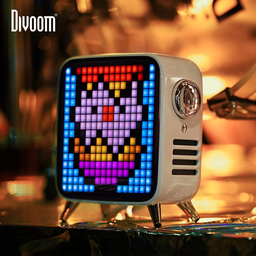  Divoom Tivoo Max Pixel Art Bluetooth Wireless Speaker with 2.1 Audio System 40W Output Heavy Bass A