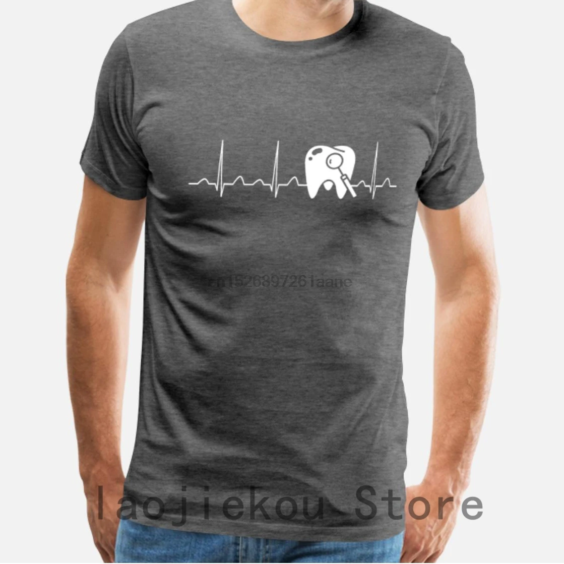 

2019 Summer Funny Print Men T shirt Women Cool T-Shirts dentist heartbeat shirts Unisex New Fashion tshirt