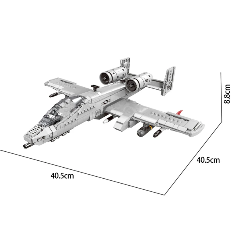 XINGBAO 06022 военные строительные блоки A10 боец Thunderbolt II wartog Fighter DIY WW2 самолет кирпич