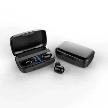 

New TWS led touch digital display tws wireless in-ear macaron bluetooth headset 5.0 with charging function automatic pairing