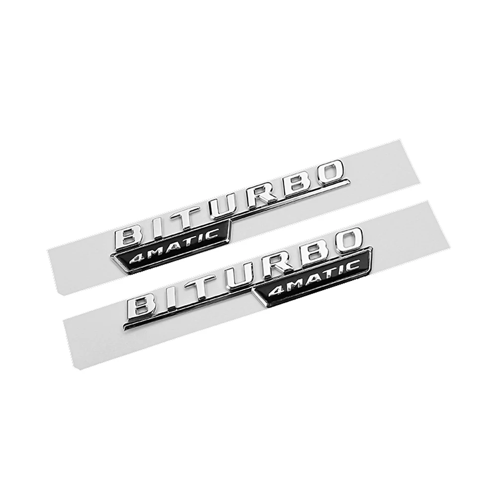 1-50 пар для BITURBO AMG 4matic надпись-логотип наклейка для Mercedes-Benz A, B, C, E, S, W220 W221 W222 W245 W246 W251 аксессуары - Название цвета: For 4MATIC - Silver