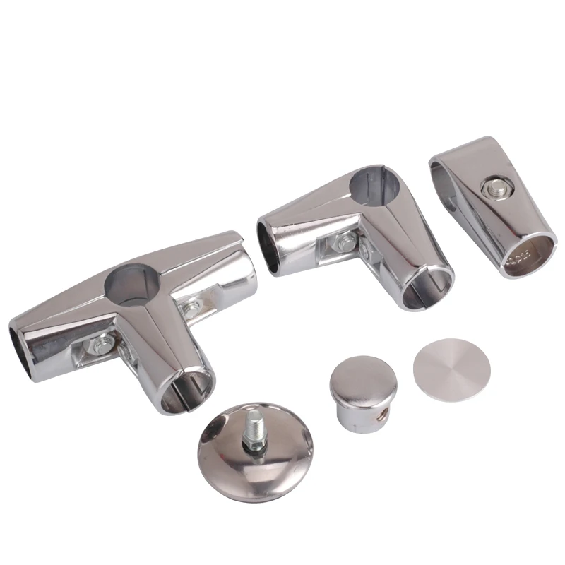 Aluminum Alloy For 25MM Stainless Steel Pipe Connector Fixed Parts Landing Airing Single Rod Round Joint connector clamps