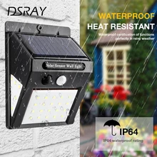 Уличный фонарь светильник на солнечных батареях 30 светодиодный s солнечный свет PIR датчик движения беспроводной солнечный светильник водонепроницаемый открытый сад двора стены светодиодное освещение лампы
