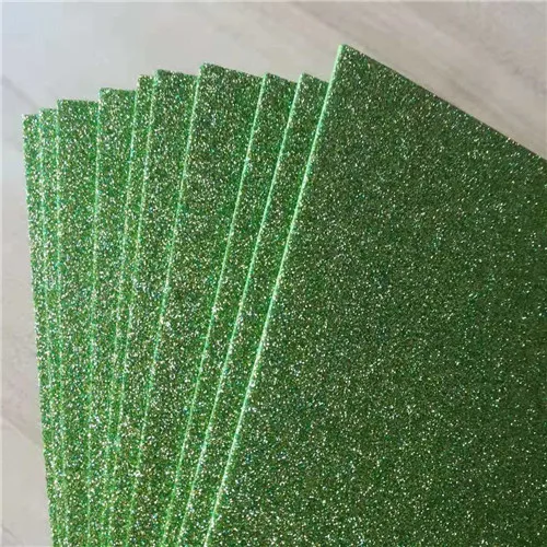 20*30 Cm Glitter Foam Paper Paper-Cut Scrapbook Sticker Kids DIY Craft Handmade Material Wedding Party Decoration Spong Paper fruit green