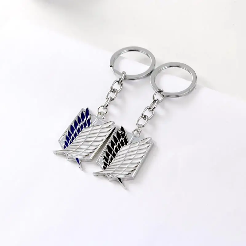 Keychains Figure-Toys Key-Ring Flag Car-Key-Holder Legion Attack Titan Gift Cosplay Silver-Color