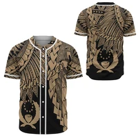 Newest 3Dprinted Baseball Jersey Shirt Pohnpei Polynesian Tribal Wave Tattoo Casual Unique Unisex Funny Sport Streewear Style-1