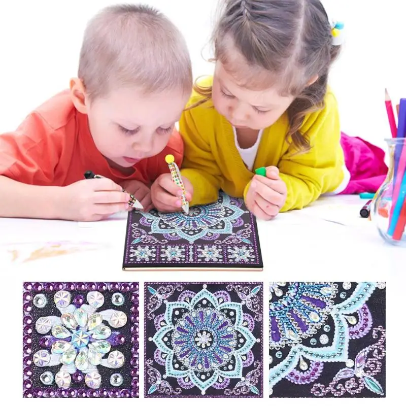 

Diamond Painting Cover Notebook for Writing Taking Diary and Planner A5 DIY Diamond Painting 50 Pages Christmas Birthday Gift