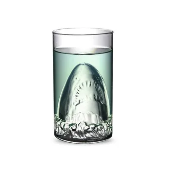 

Double-layer Heat-resistant Shark Glass Cup Creative Dual Use Glass High Quality High Borosilicate Wine Glass for Whiskey Beer