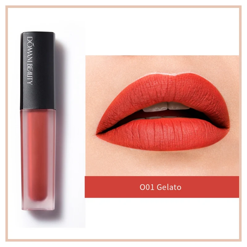 O01 Professional Lip Gloss Moisturizing Long Lasting Waterproof Matte Liquid Lip Gloss Non-stick Cup Lipstick Easy To Apply - Color: O01