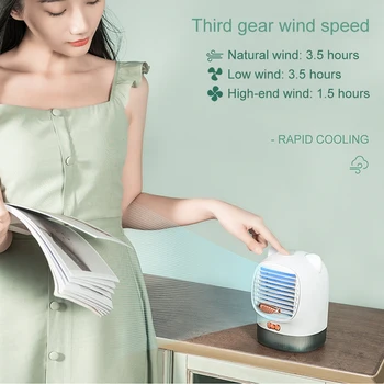 

USB Mini Air Cooler Fan Portable Air Conditioner Humidifier Aromatherapy Cool Fan UV Purifies Sterilizer Cooling Fan Home Office