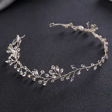 Белый обруч для волос со стразами тиары ручной работы de Noiva головной убор Свадебные украшения для волос женские свадебные аксессуары для волос SL