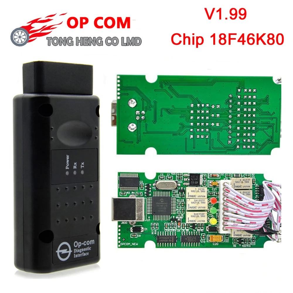 OP COM V1.99 прошивки с 18F46K80 + чип FTDI OBD OBD2 диагностический инструмент для op el в